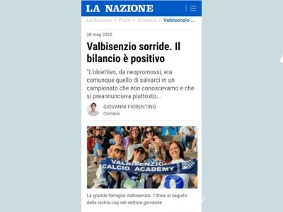 Articolo sulla prima squadra